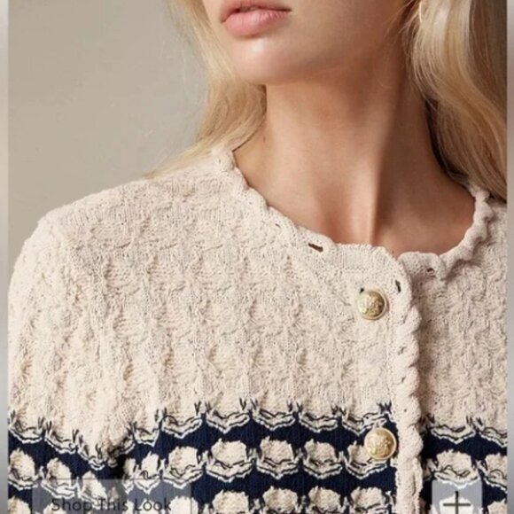 J.Crew Textured crochet lady jacket - XS - BZ467 - Picture 4 of 12